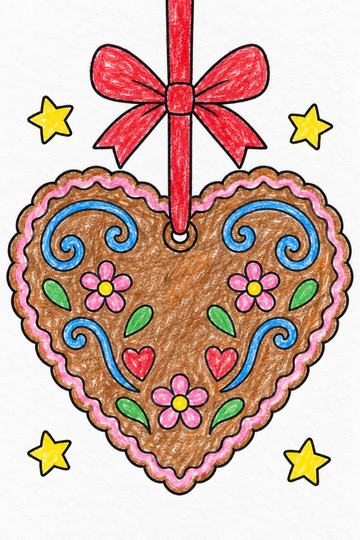 Colored example of a page from Adventskalender Malbuch für Kinder