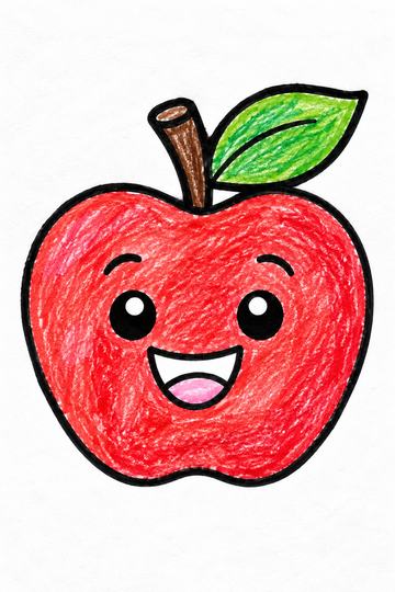Colored example of a page from Fall and Thanksgiving Coloring Book for Toddlers
