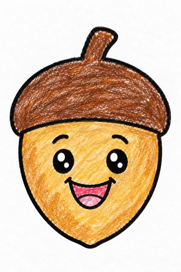 Colored example of a page from Fall and Thanksgiving Coloring Book for Toddlers