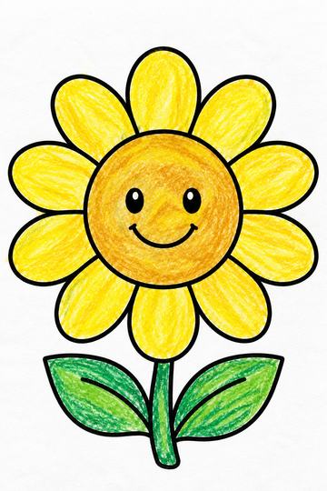 Colored example of a page from Fall and Thanksgiving Coloring Book for Toddlers