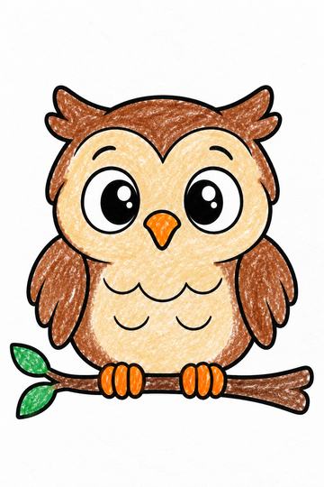 Colored example of a page from Fall and Thanksgiving Coloring Book for Toddlers