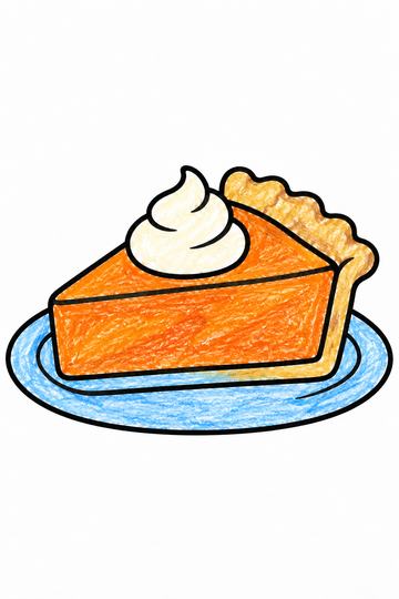 Colored example of a page from Fall and Thanksgiving Coloring Book for Toddlers