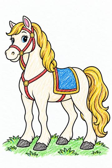 Colored example of a page from Sinterklaas Kleurboek