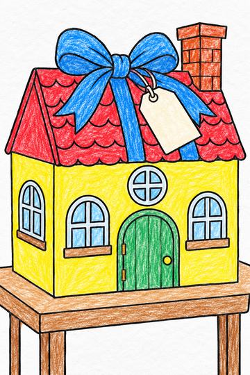 Colored example of a page from Sinterklaas Kleurboek